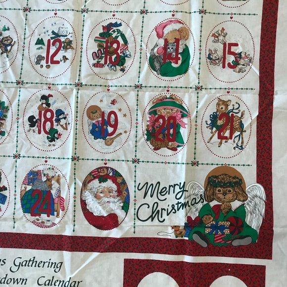 Office Christmas Countdown Advent Calendar Fabric Panel Poshmark